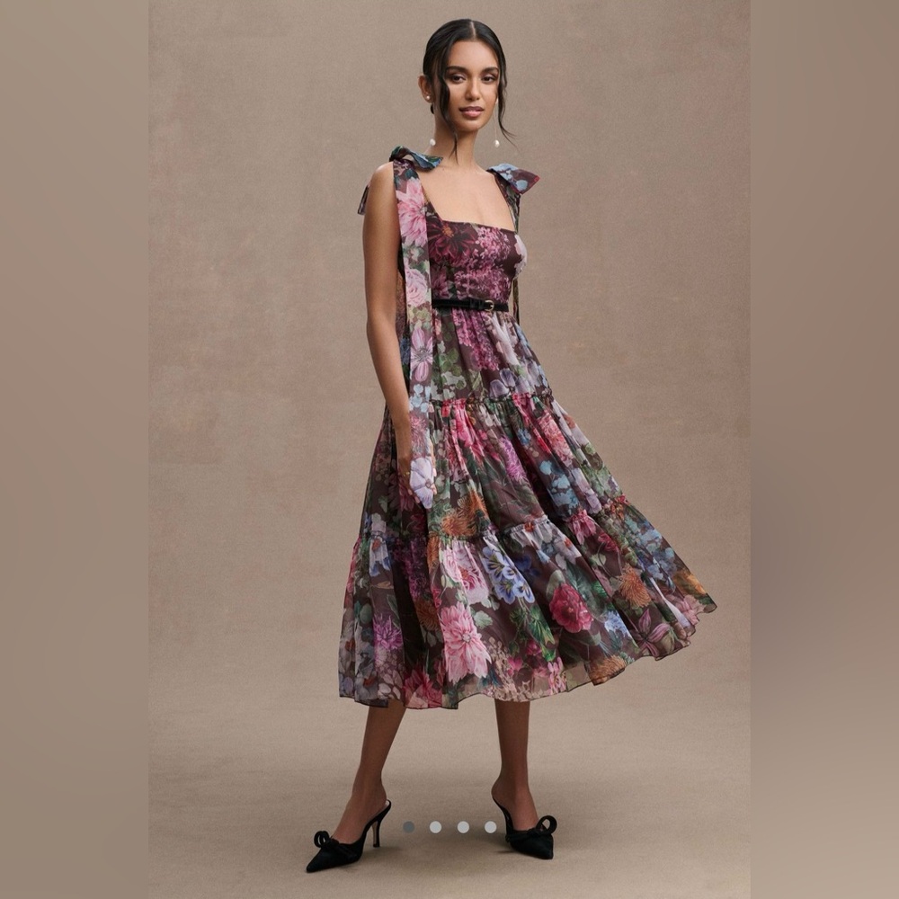Anthropologie Voluminous Floral Dress